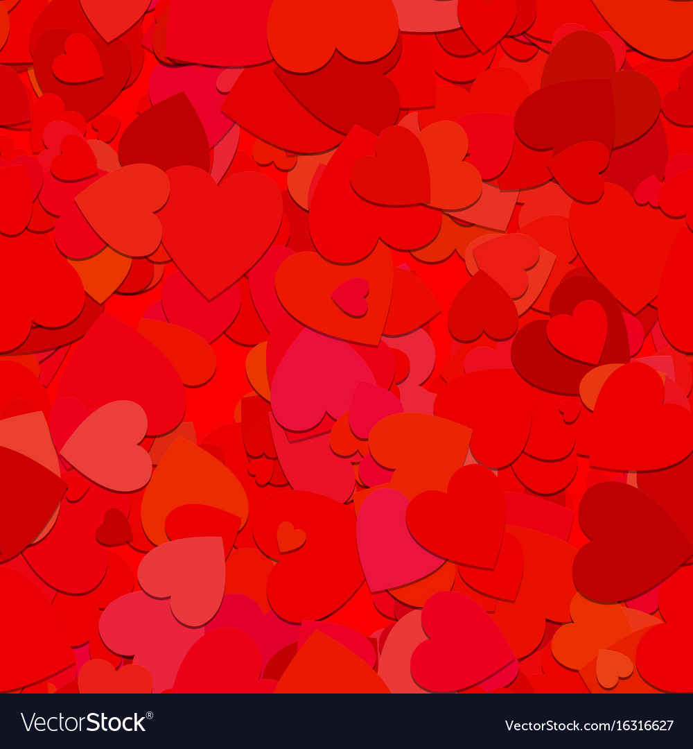 Red seamless heart background pattern