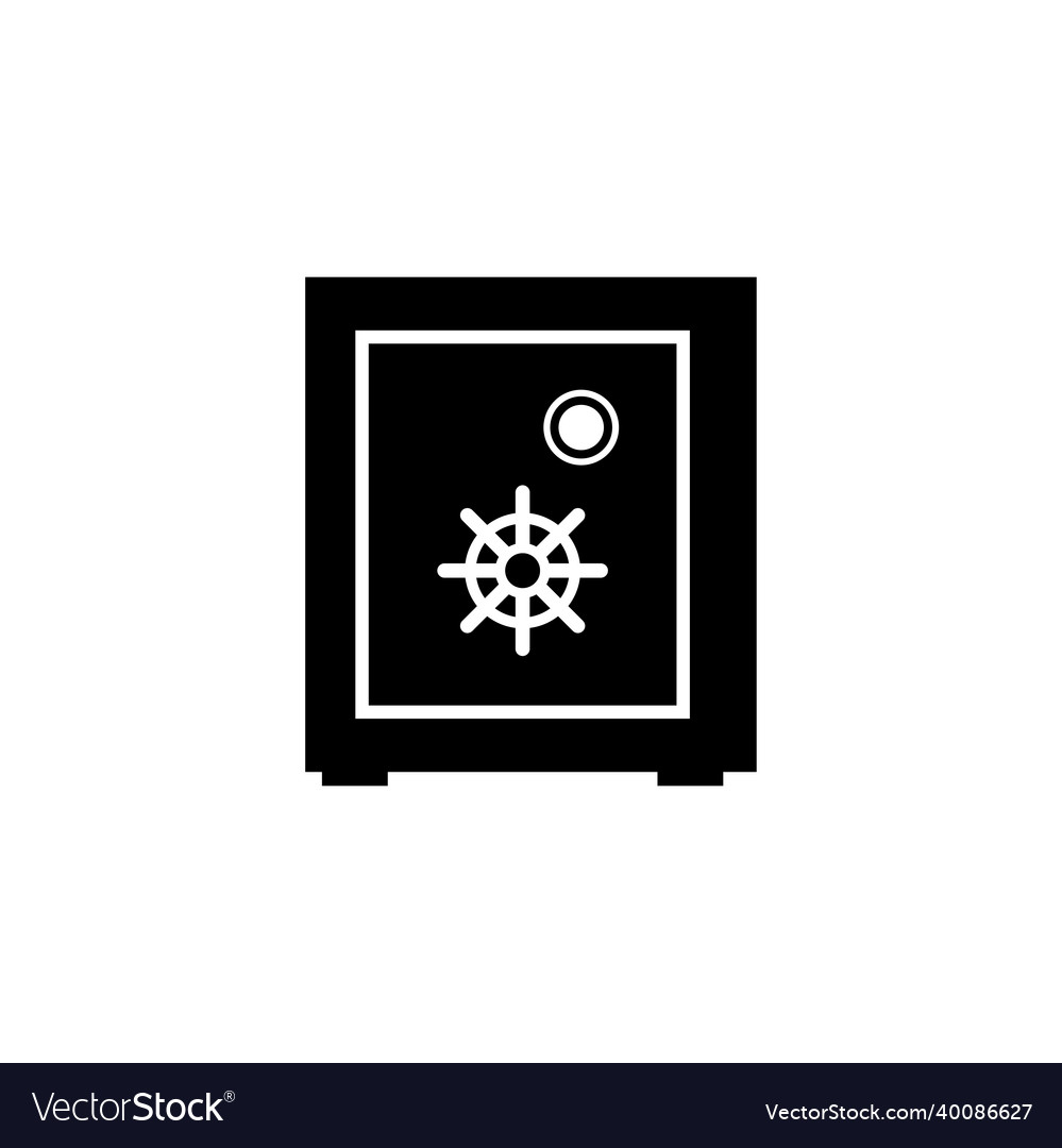 Safe box icon design template isolated