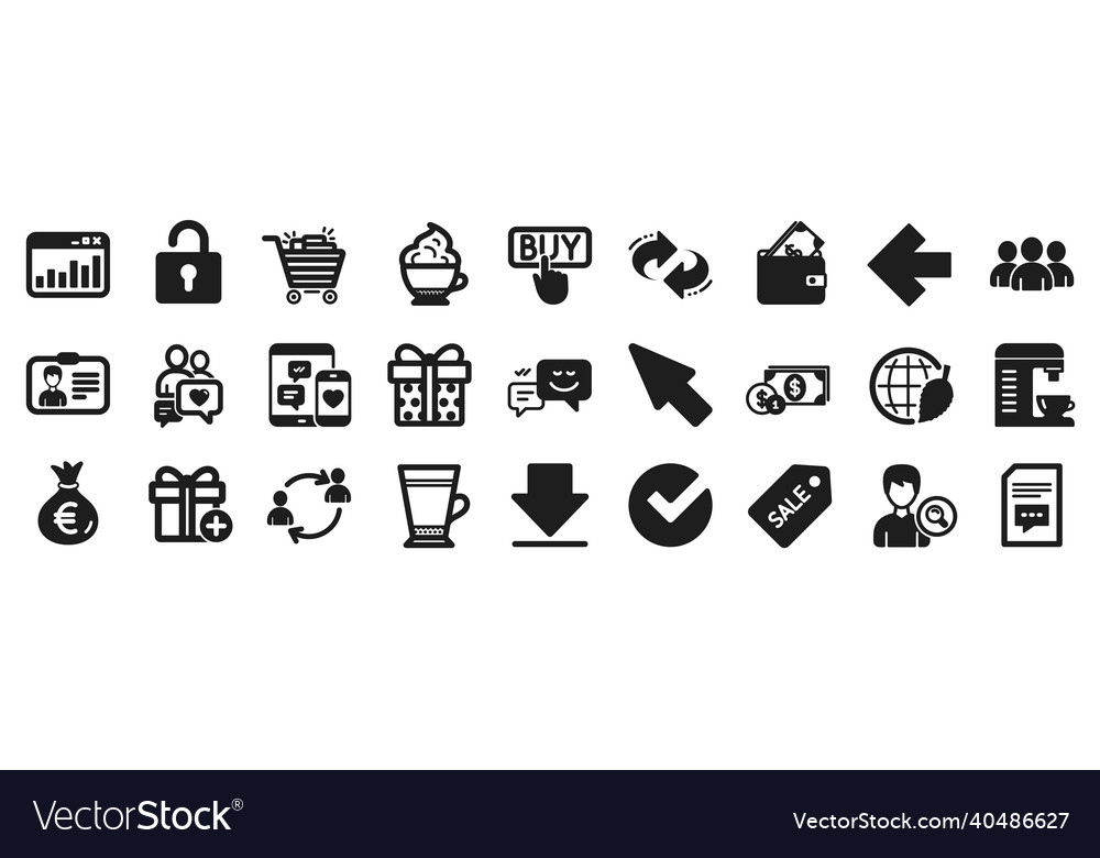 Set of simple icons such as user communication
