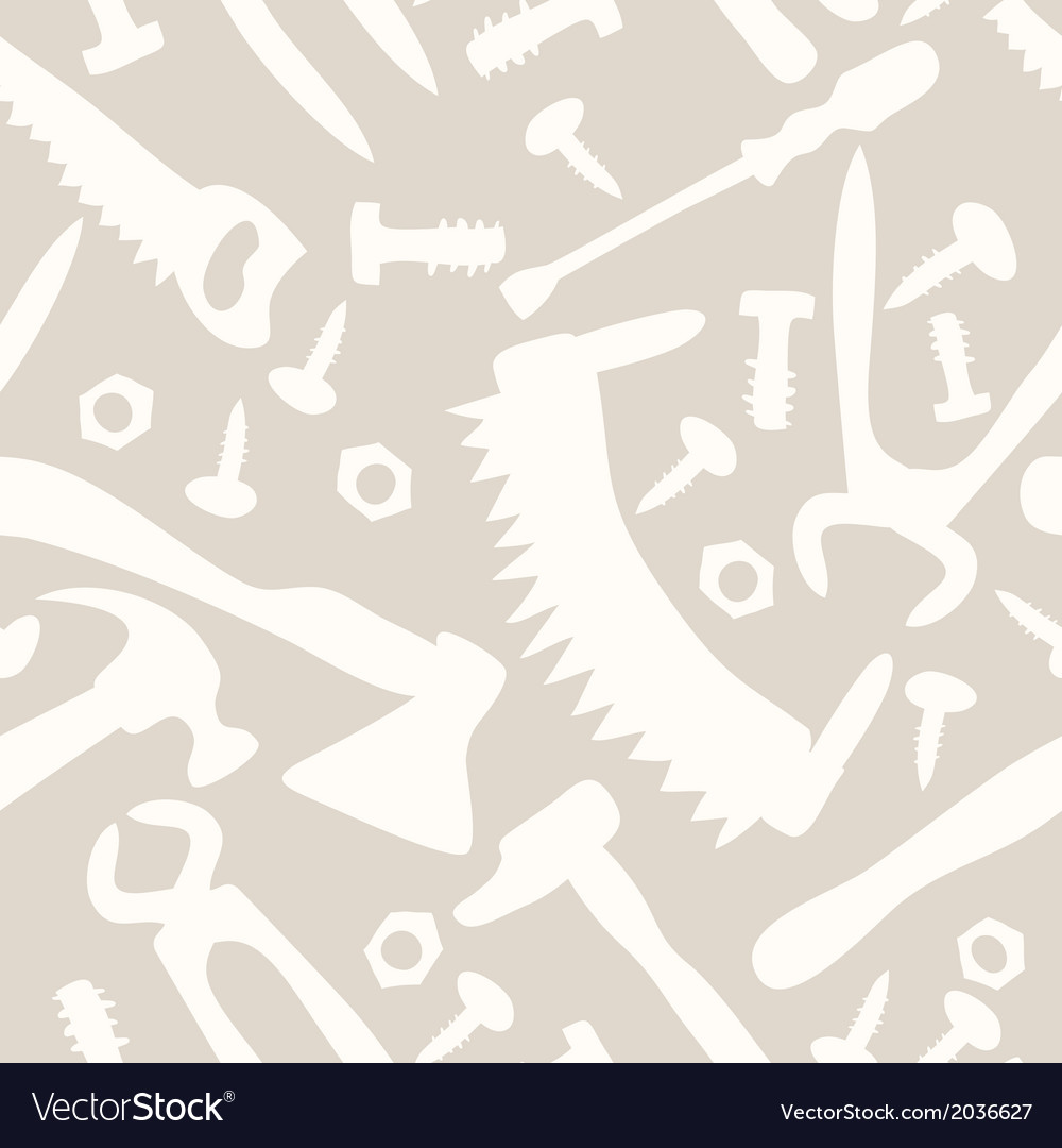 Tools on a white background seamless pattern