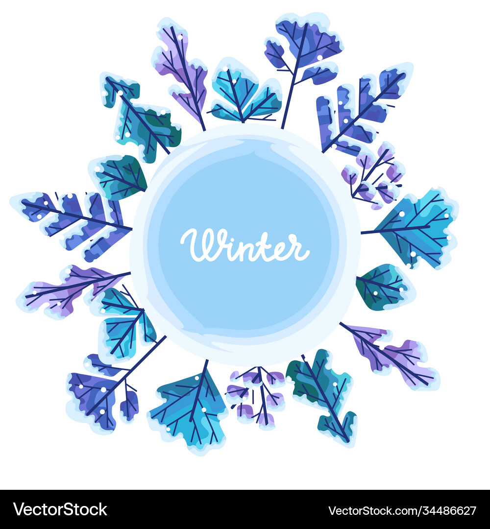 Winter background with trees Royalty Free Vector Image