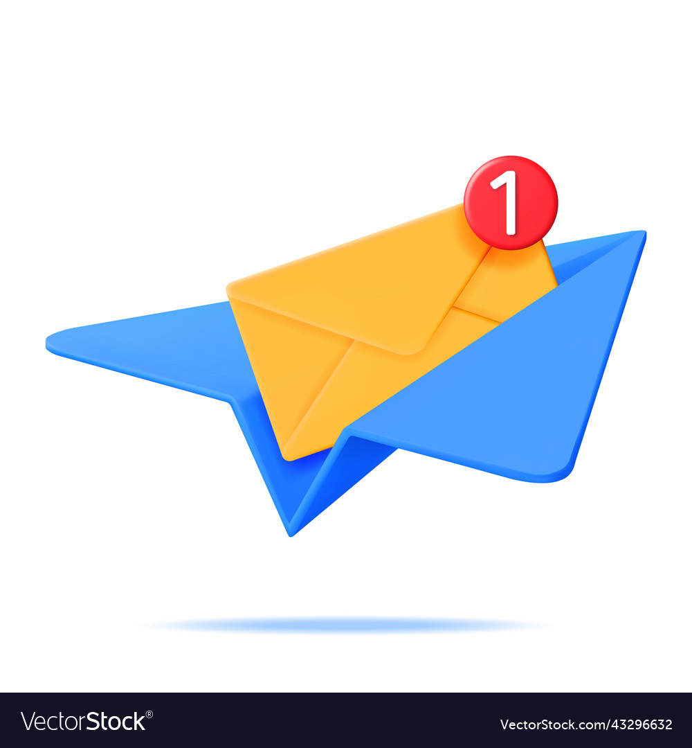 3D Mail Envelope with Notification
