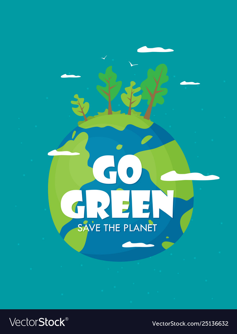 A happy earth day banner for environment safety Vector Image