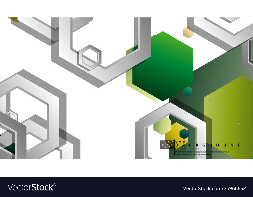 Abstract geometric background with hexagons vector image Abstract geometric background with hexagons