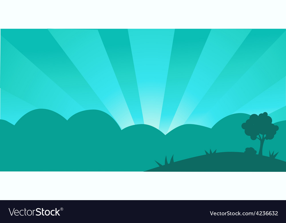 Abstract turquoise background with tree