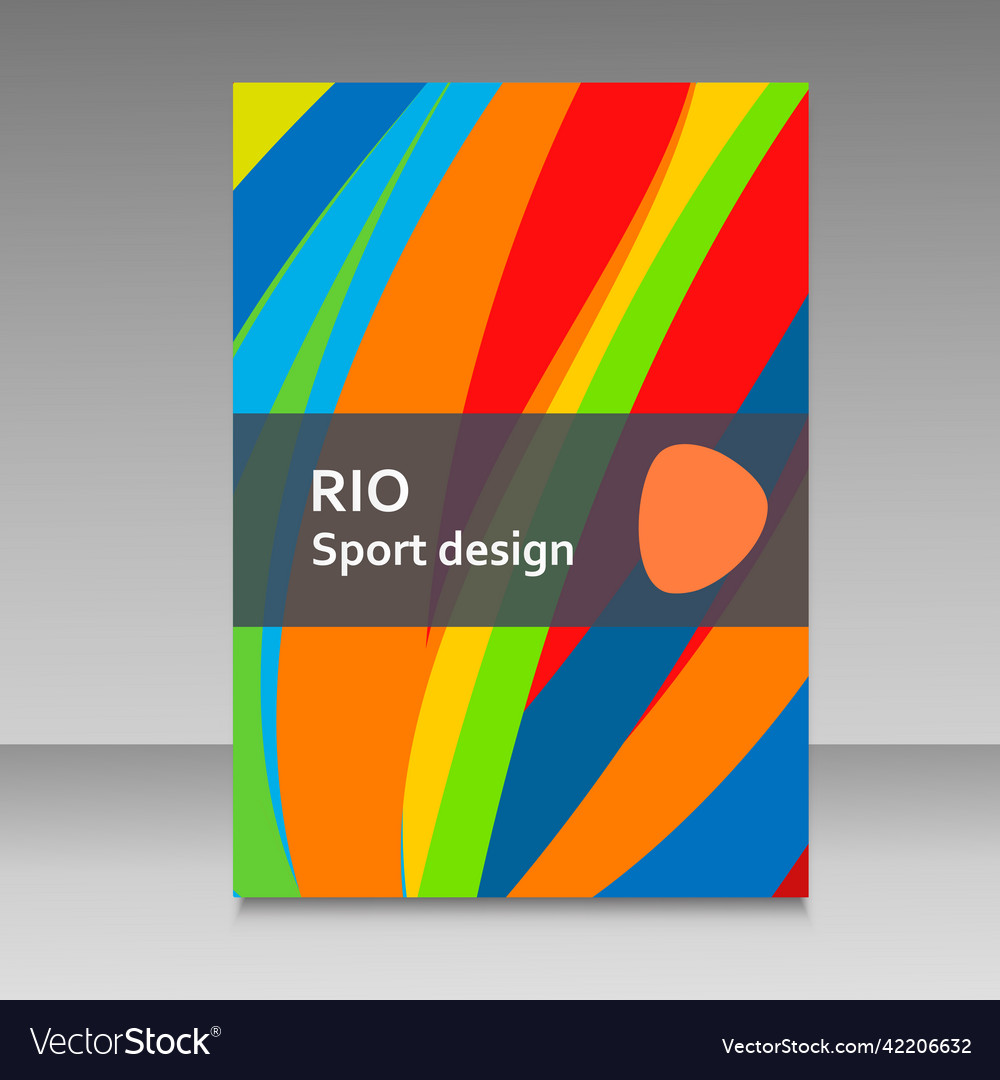 Brochure in colors of brazil flag color