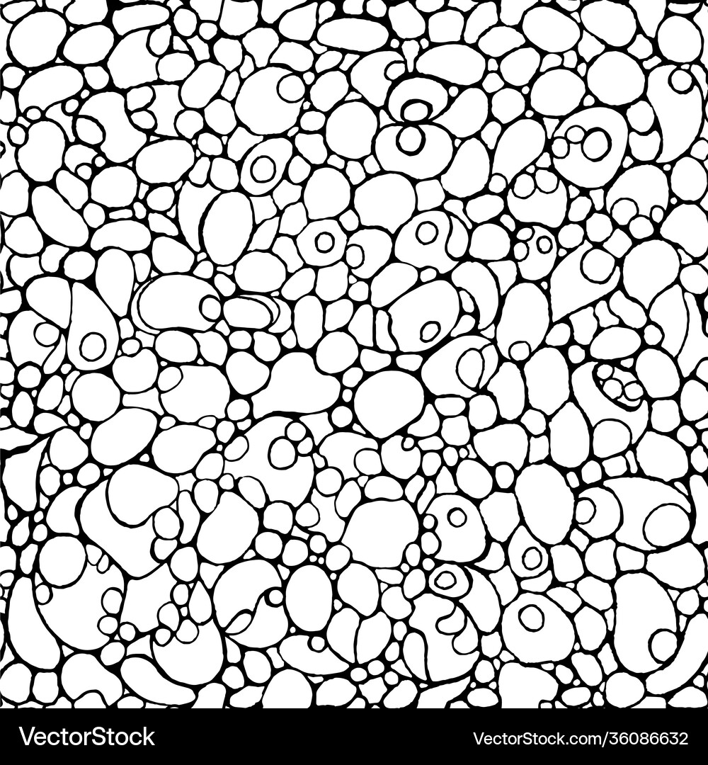 Bubbles seamless abstract pattern hand Royalty Free Vector