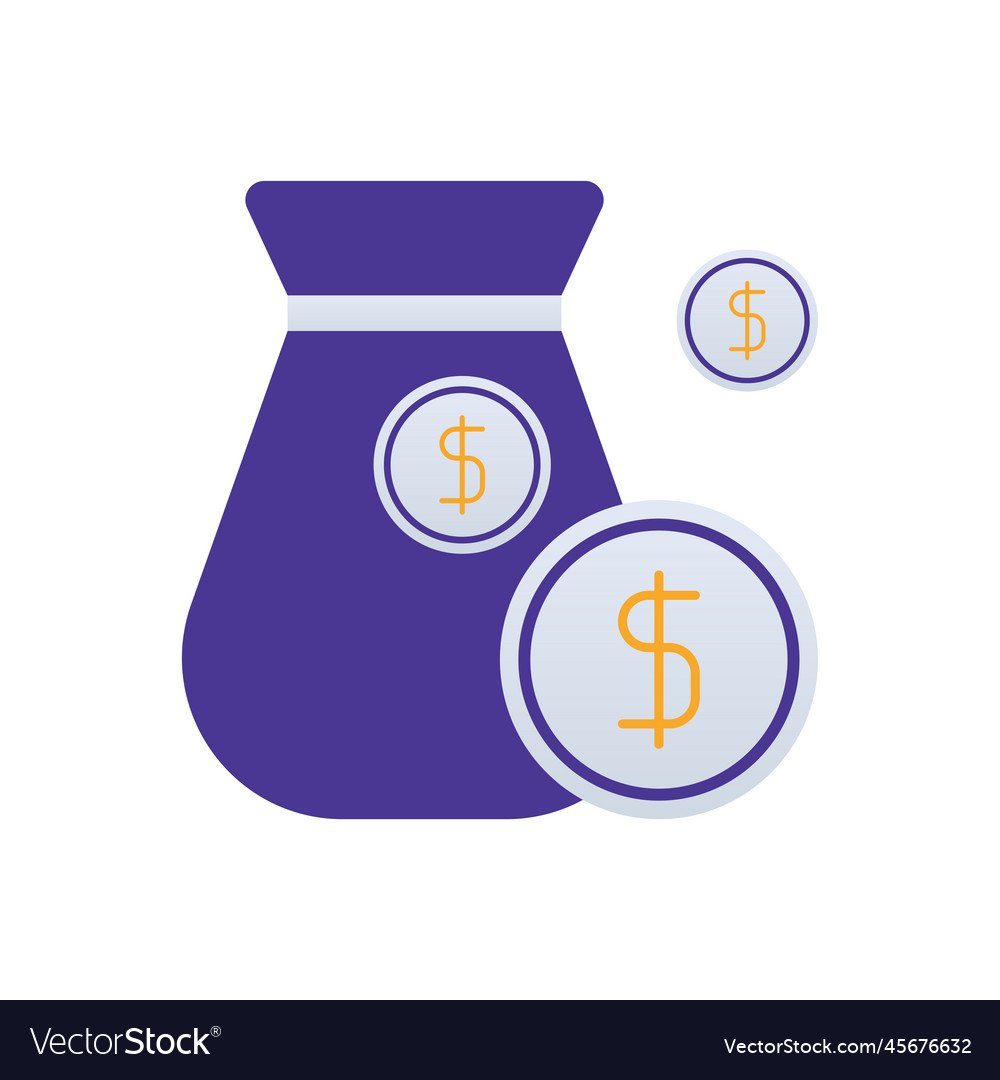 Budget business management icon with purple