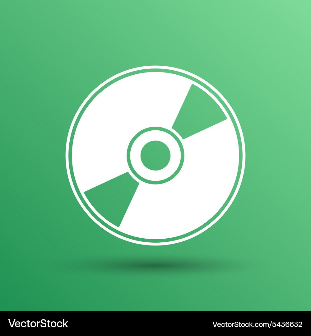 Cd or dvd icon disc compact disk Royalty Free Vector Image
