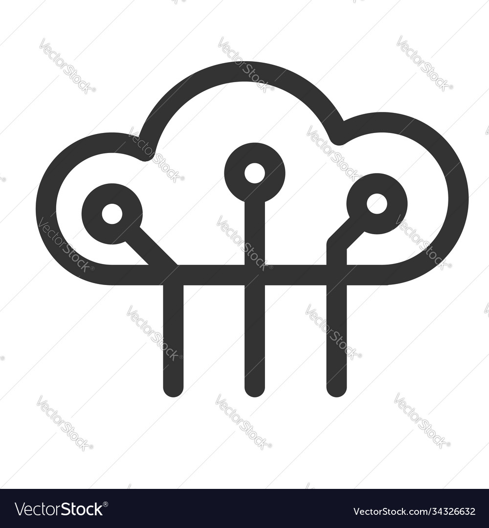 Cloud computing icon artificial intelligence