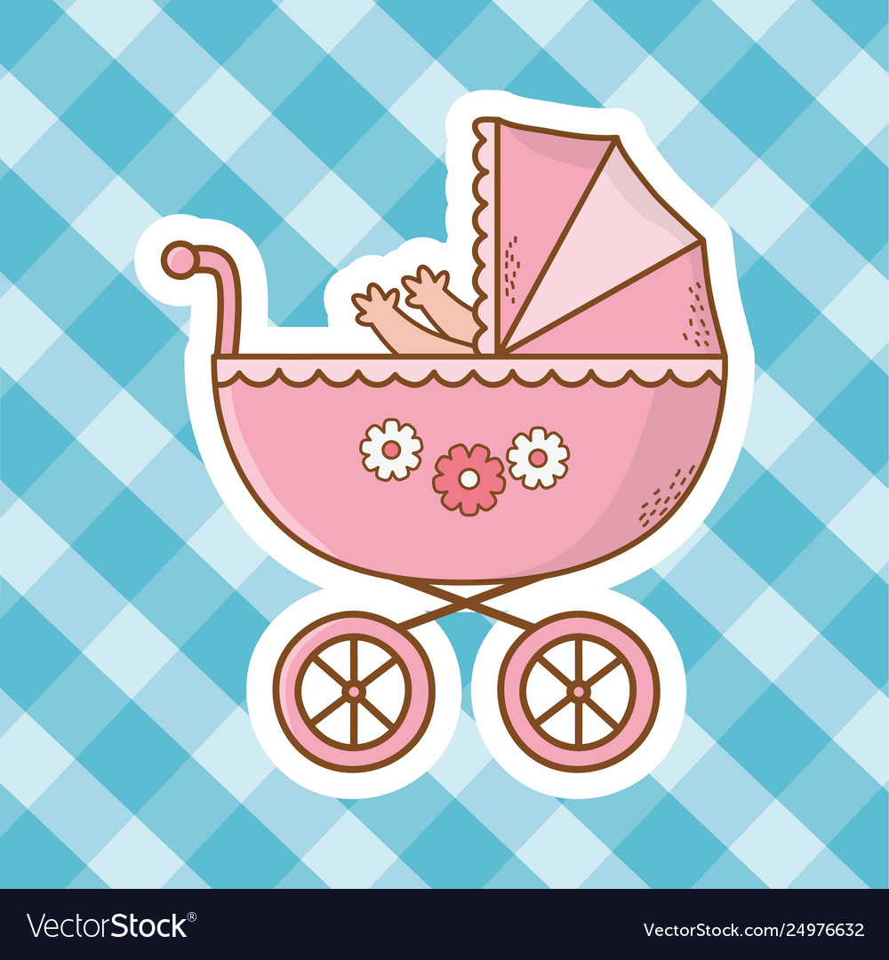 Cute baby shower cartoon