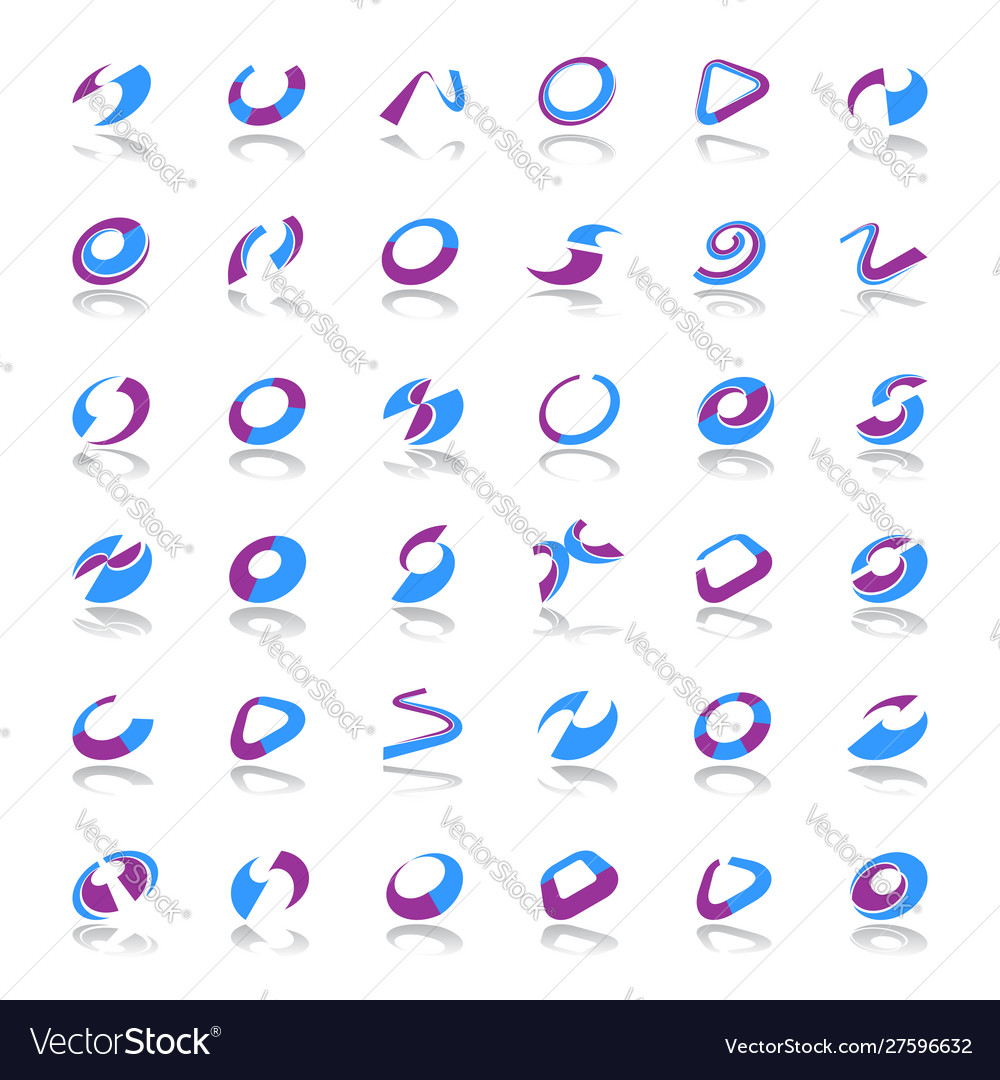 Design elements set vector image Design elements set