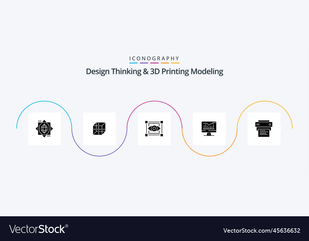 Design thinking and d printing modeling glyph 5
