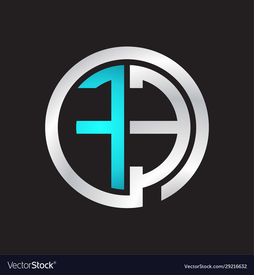 Fe initial logo linked circle monogram