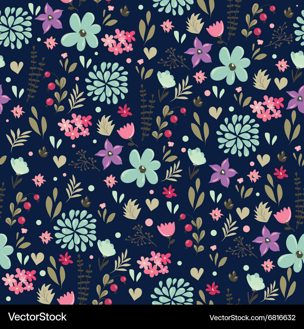 Floral seamless background Royalty Free Vector Image