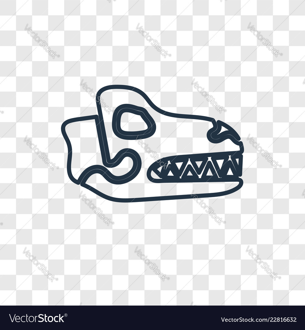 Fossil concept linear icon isolated vector image Fossil concept linear icon isolated