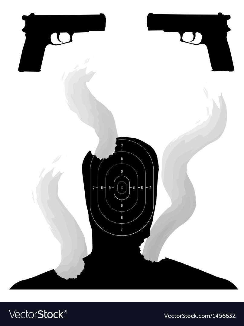 Gun target Royalty Free Vector Image - VectorStock