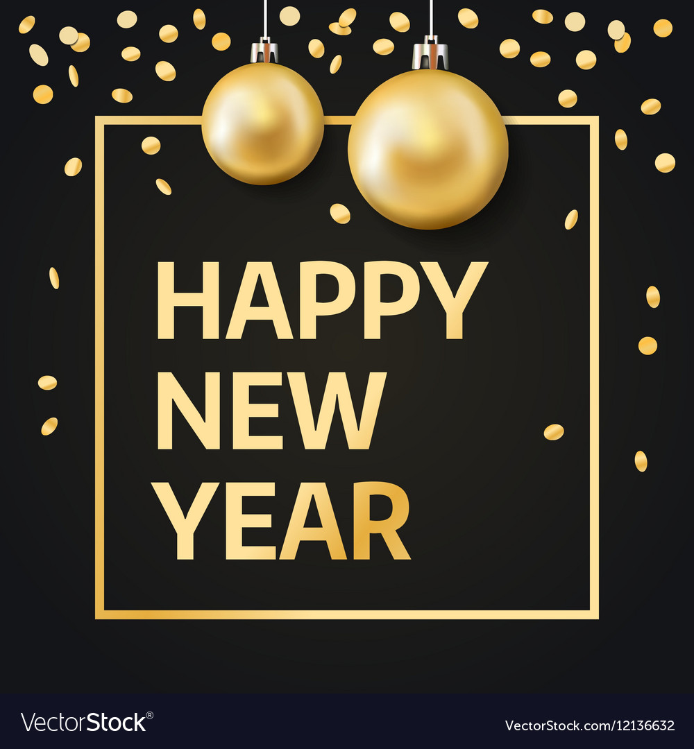 Happy new year 2017 merry christmas greeting card Vector Image