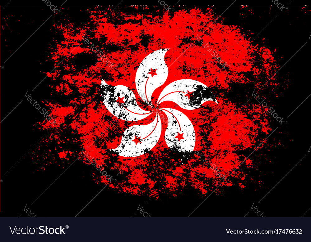 Hong kong flag Royalty Free Vector Image - VectorStock