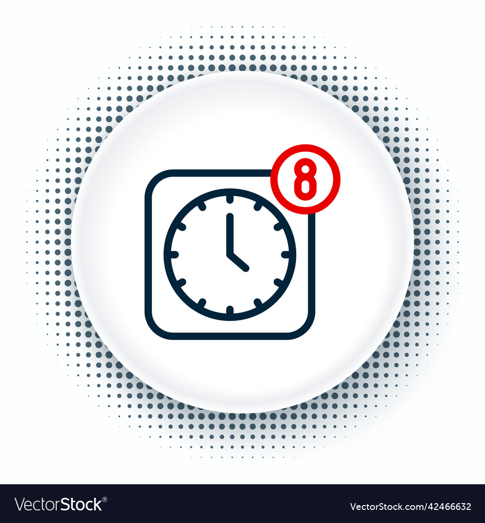 Line alarm clock app smartphone interface icon