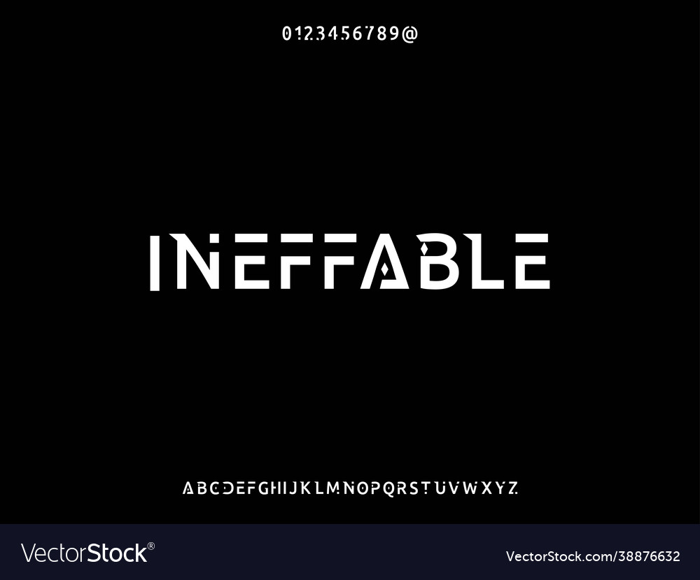 Modern font designalphabet letters and numbers vector image Modern font designalphabet letters and numbers