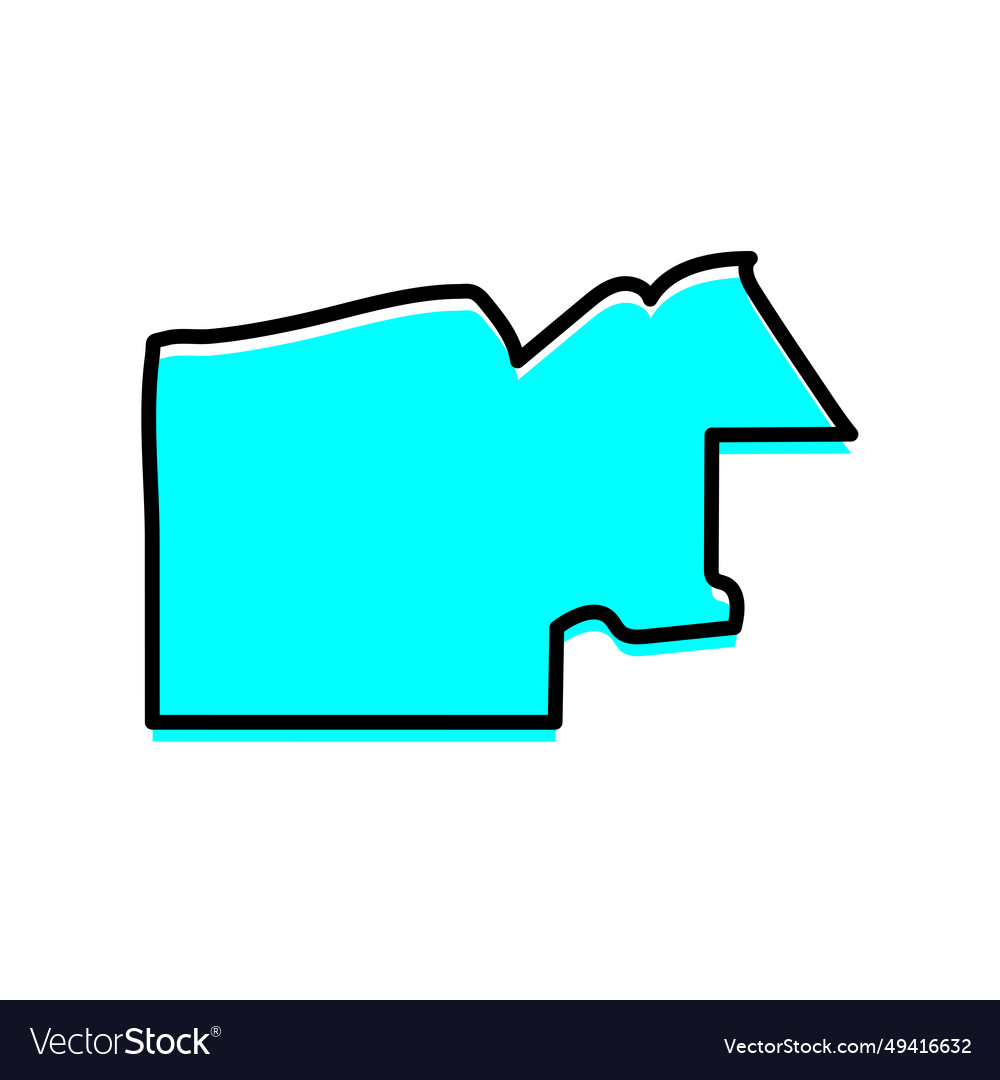 North west district map of botswana country Vector Image