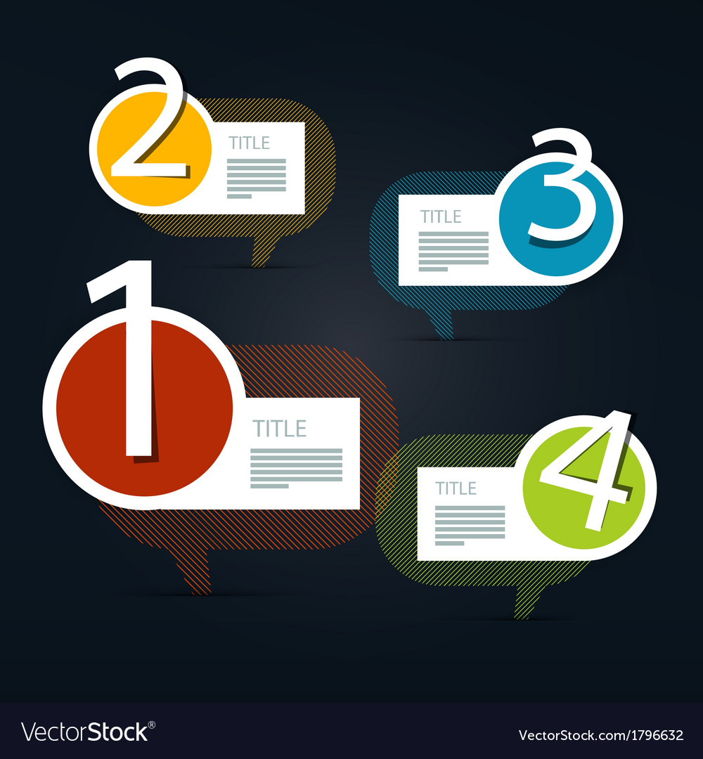 Progress steps for tutorial infographics