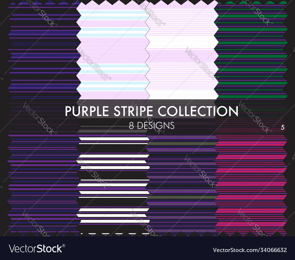 Purple stripe seamless pattern collection