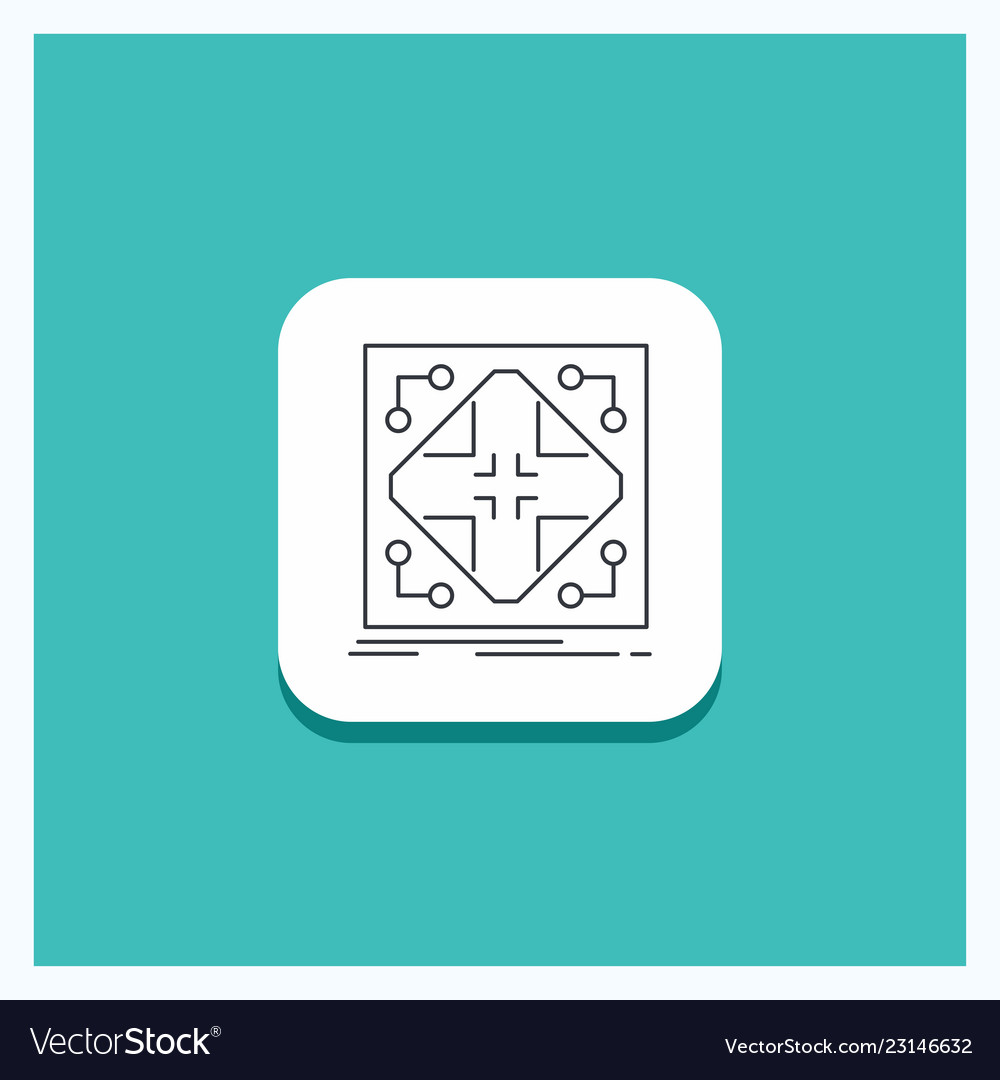 Round button for data infrastructure network Vector Image Round button for data infrastructure network