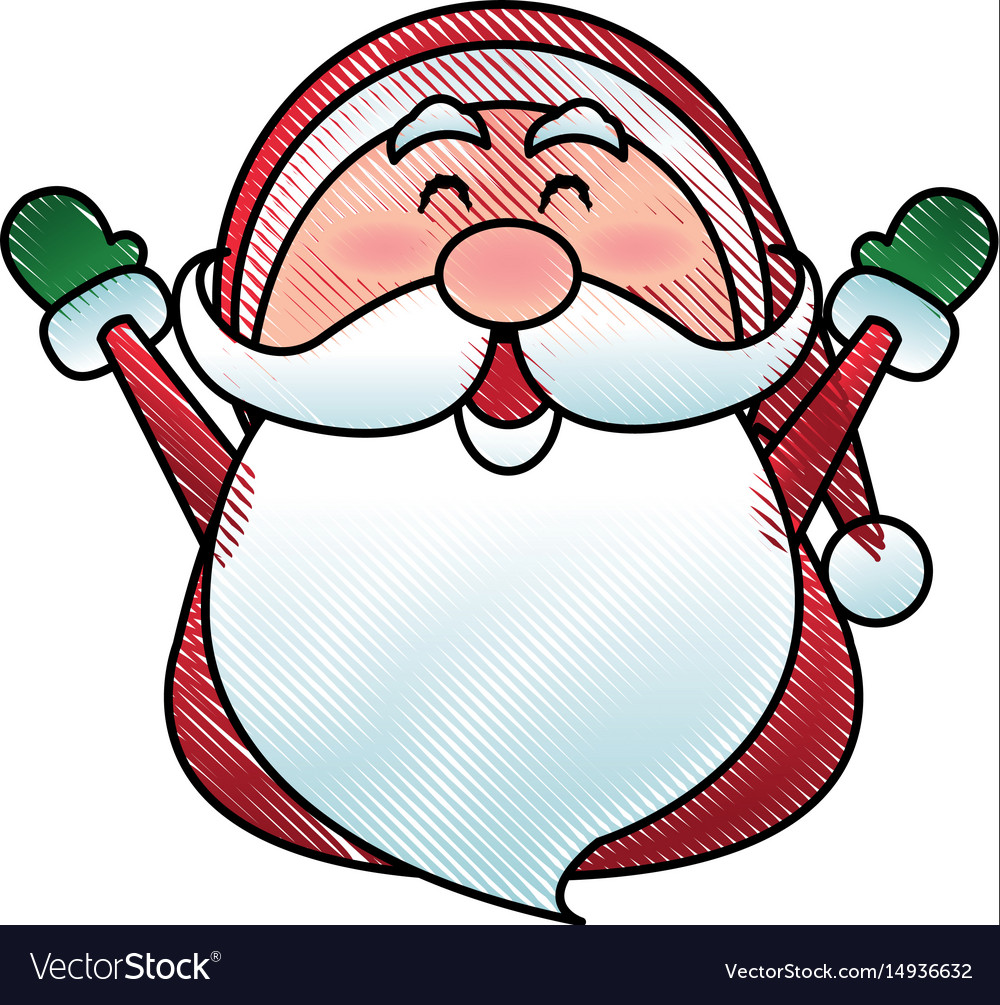 Santa claus cartoon character merry christmas