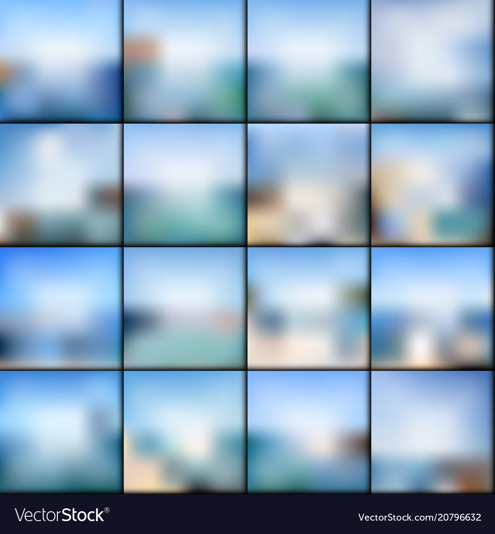 Set of gradient mesh vector image Set of gradient mesh