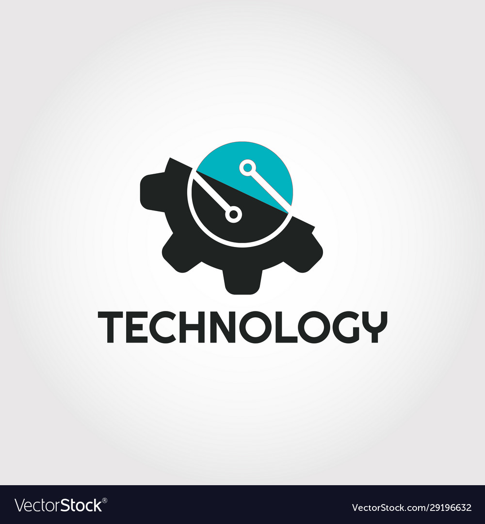 Technology logo design gear and letter s Vector Image