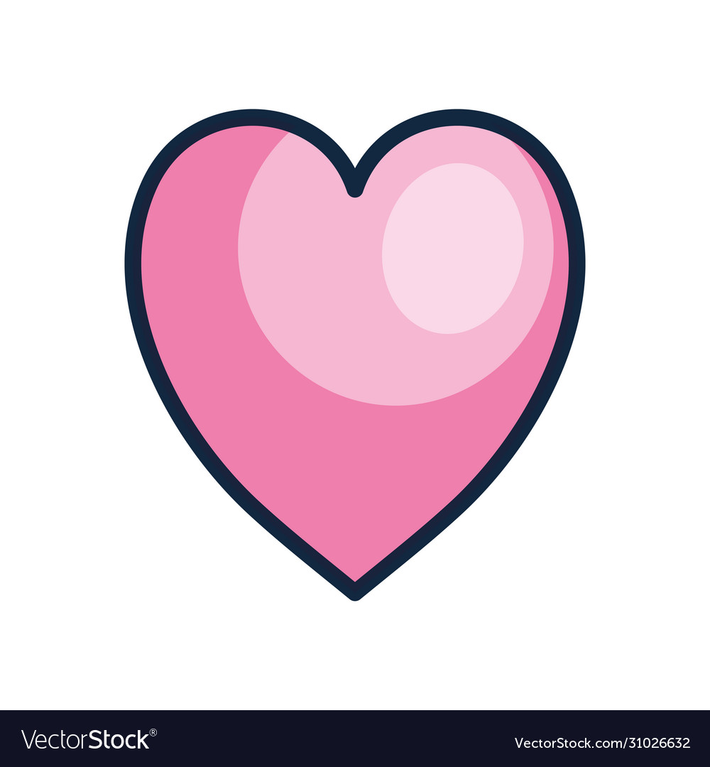 User interface concept heart icon line color