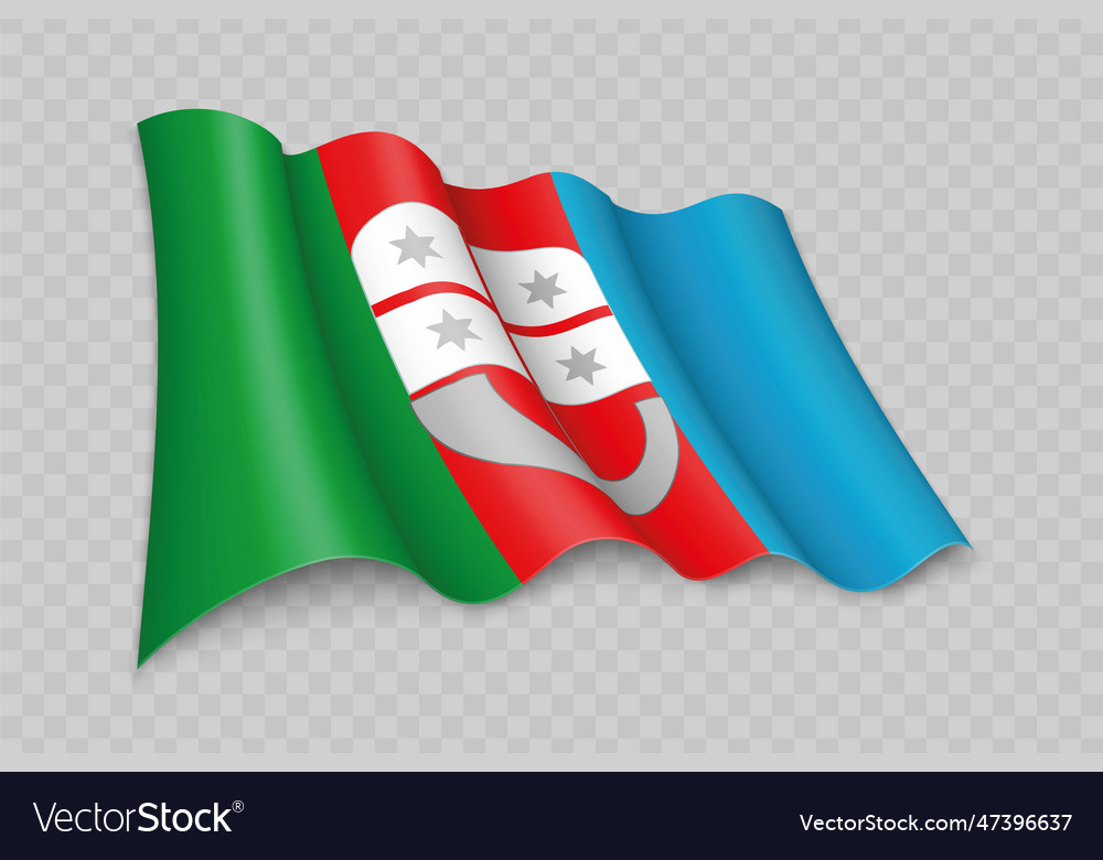 3d realistische waving flag von liguria ist eine Region