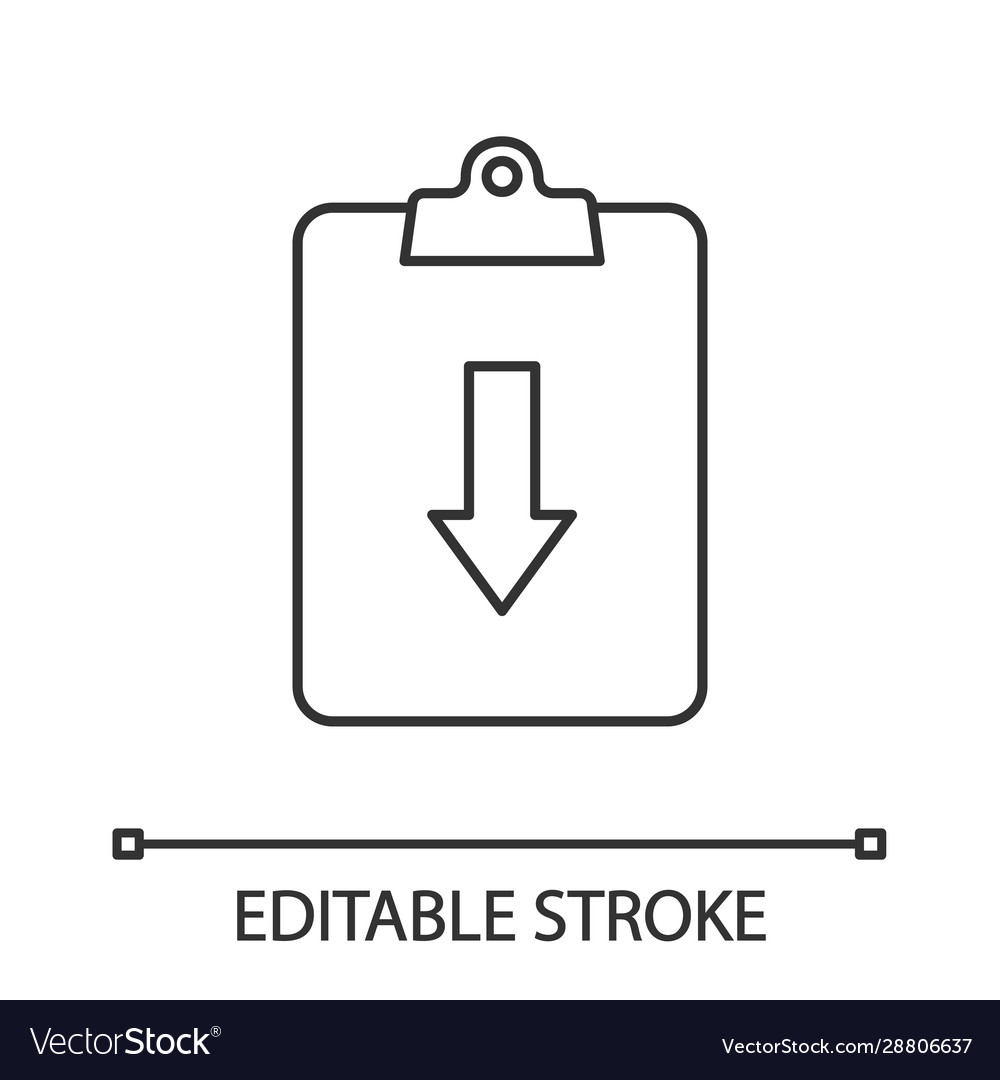 Assignment returned linear icon vector image Assignment returned linear icon