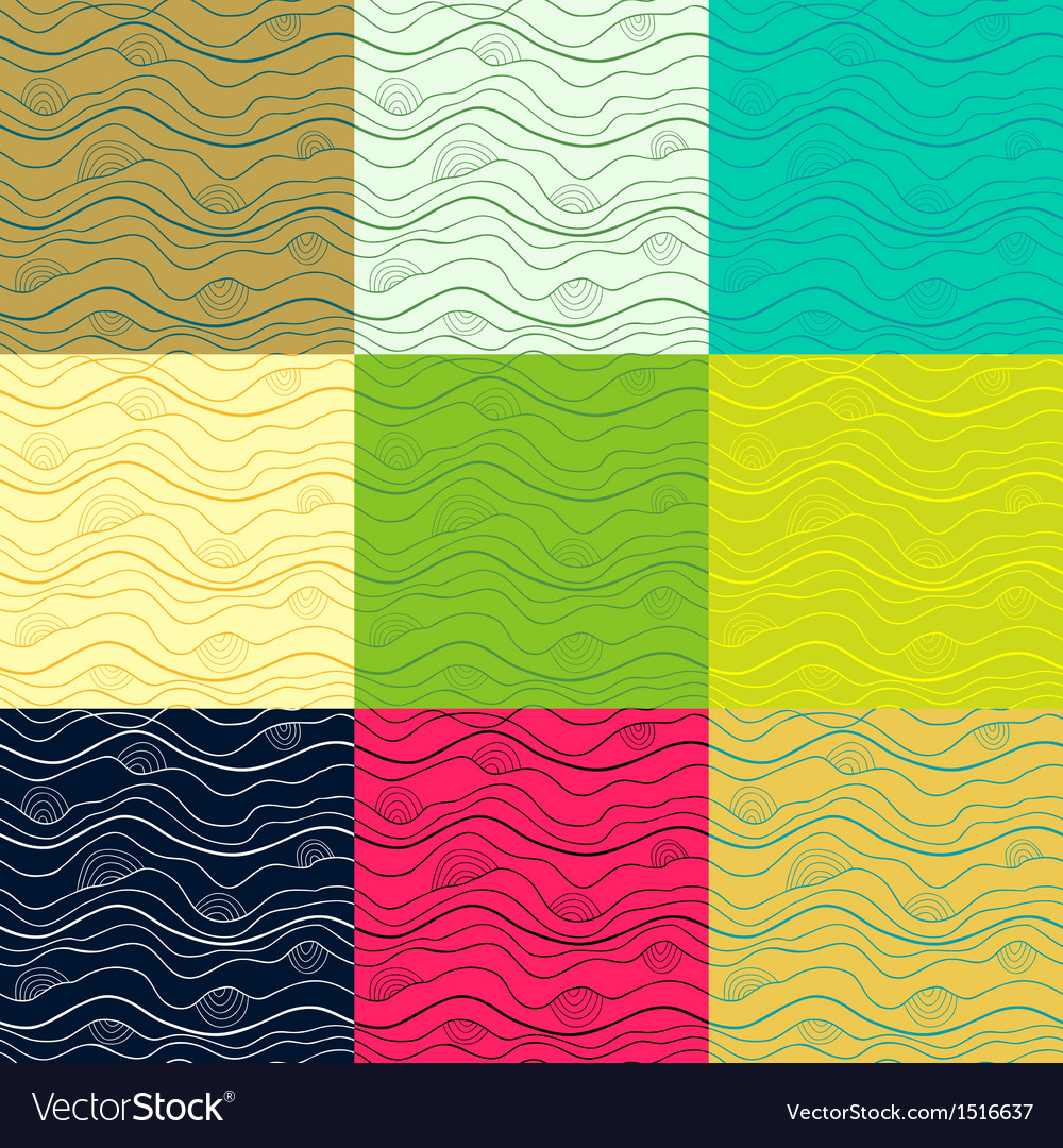 Big set of abstract doodle seamless patterns