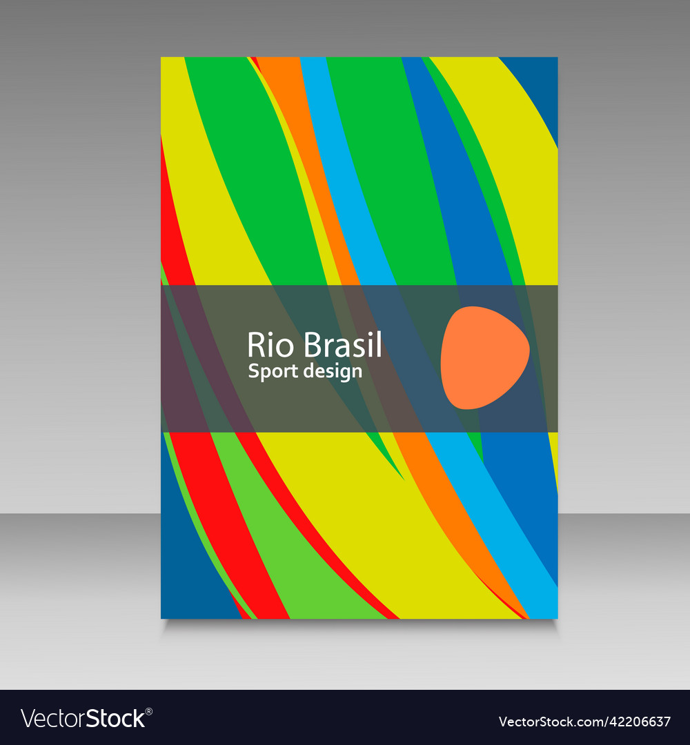 Broschüre in Farben von brazil Flagge Farbe vector image Broschüre in Farben von brazil Flagge Farbe