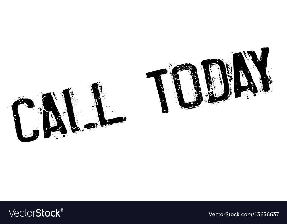 Call today rubber stamp Royalty Free Vector Image