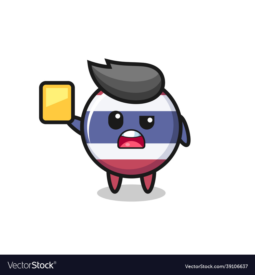 Cartoon thailand flag badge character Royalty Free Vector Cartoon thailand flag badge character Royalty Free Vector