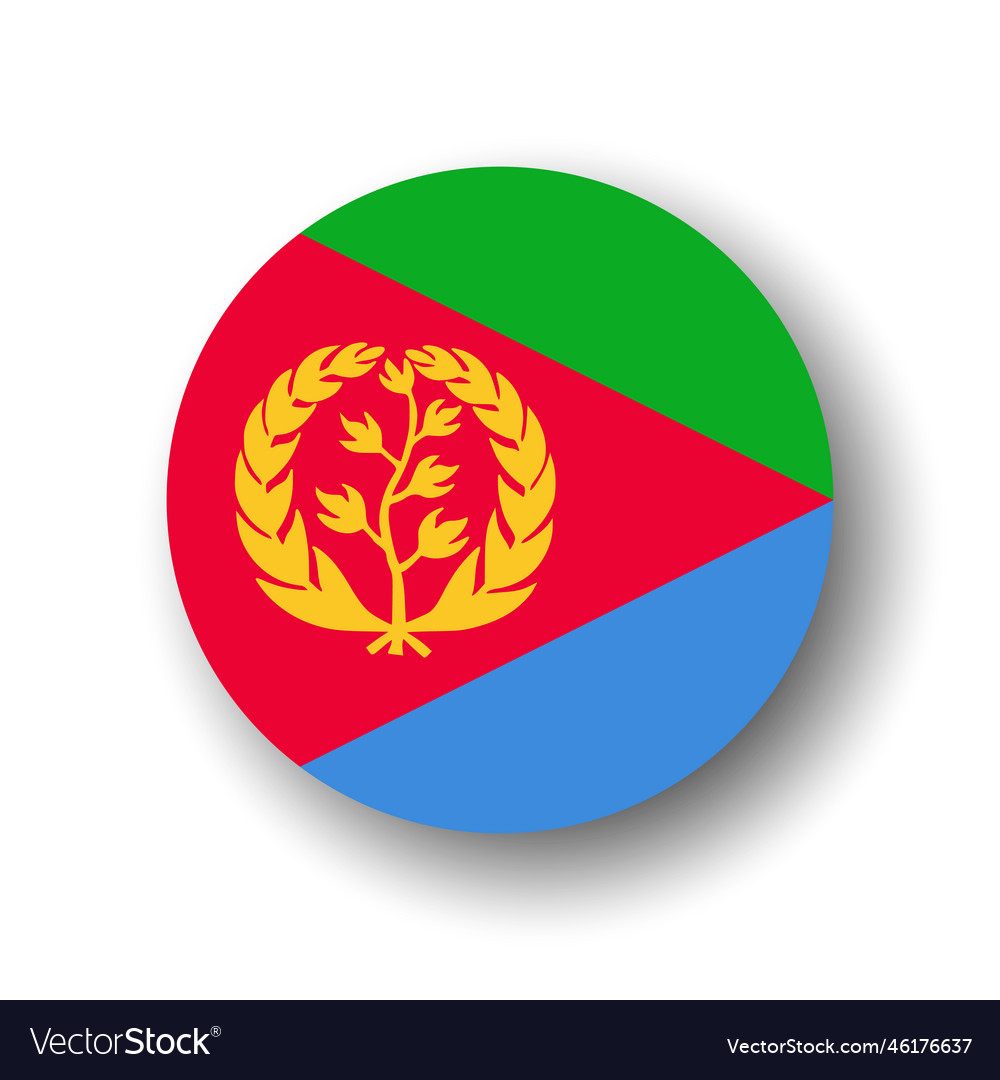 Circle flag of eritrea vector image Circle flag of eritrea