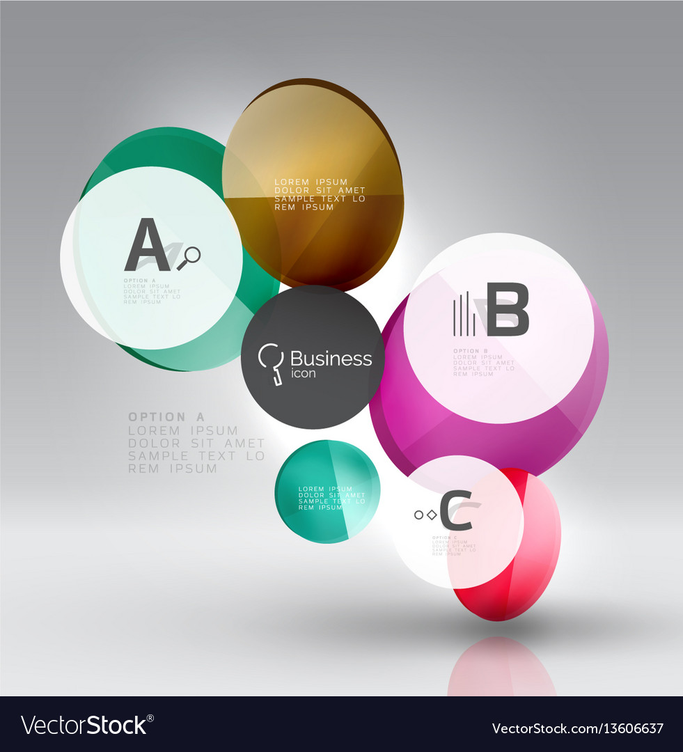 Circle modern business infographics design vector image Circle modern business infographics design