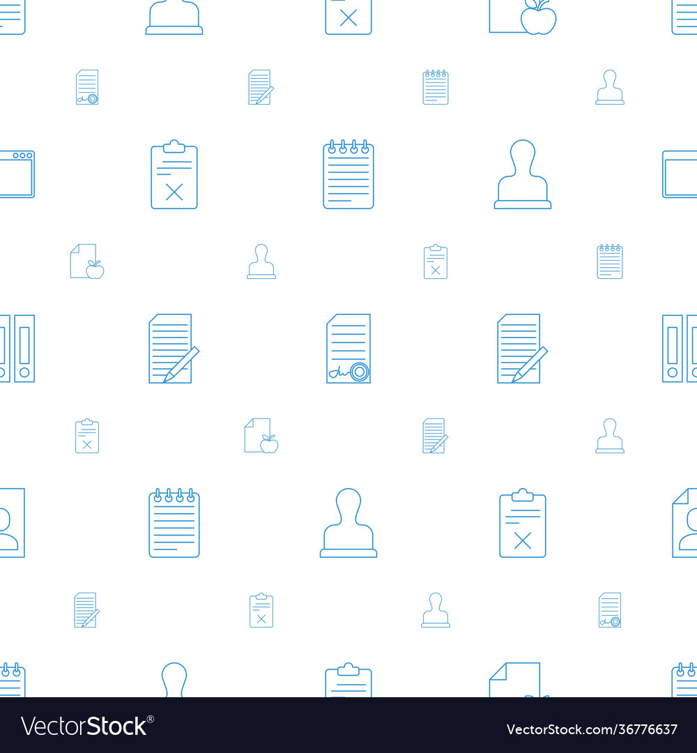 Document icons pattern seamless white background