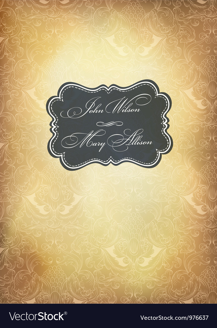 Elegante Vintage Hochzeitskarte