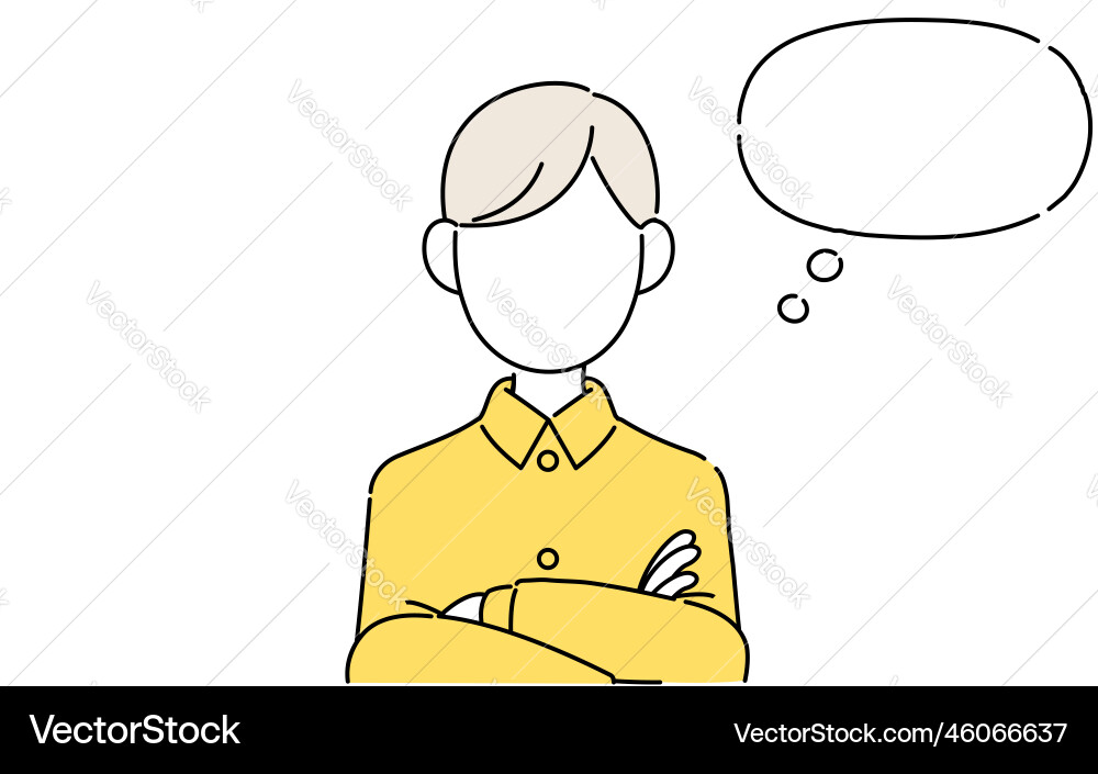 Faceless pose male students upper body arms Vector Image