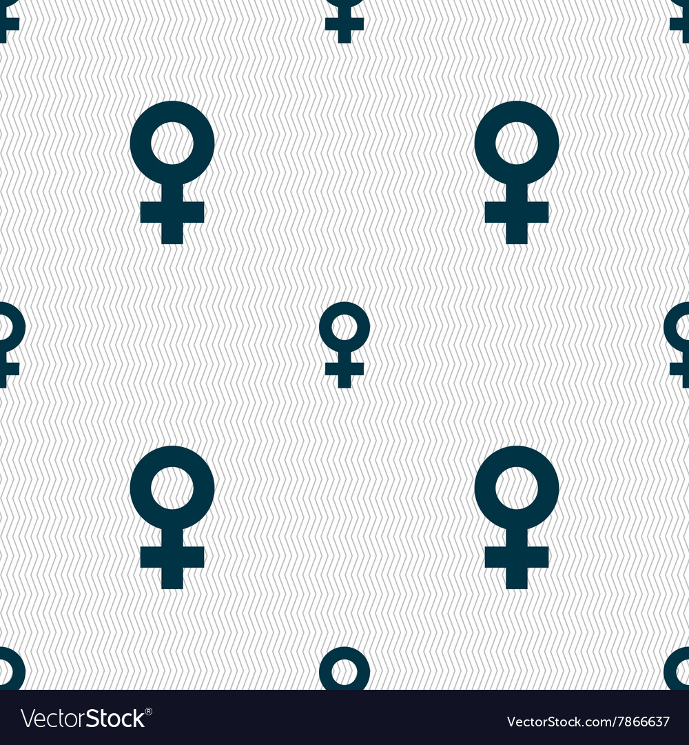 Female icon sign seamless pattern with geometric Vector Image