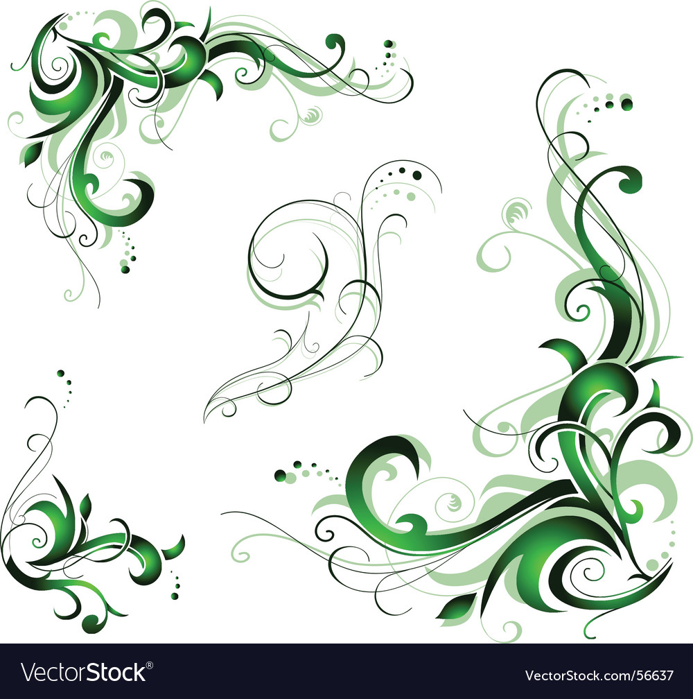 Download Floral elements Royalty Free Vector Image - VectorStock