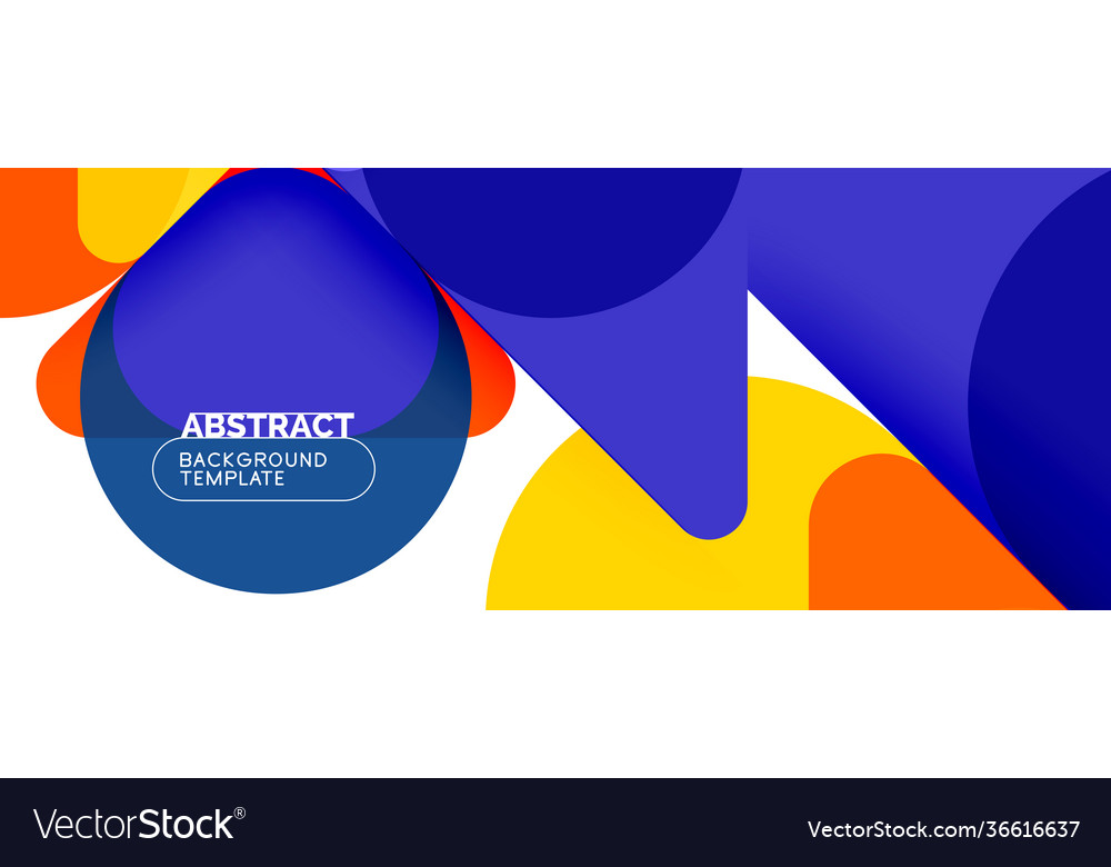 Modern geometric round shapes and dynamic lines Vector Image Modern geometric round shapes and dynamic lines
