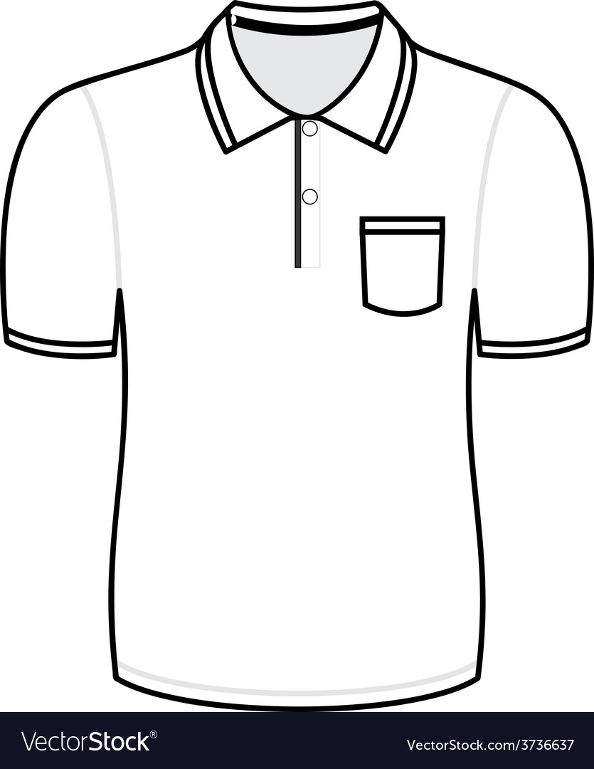 Collared shop shirt outline