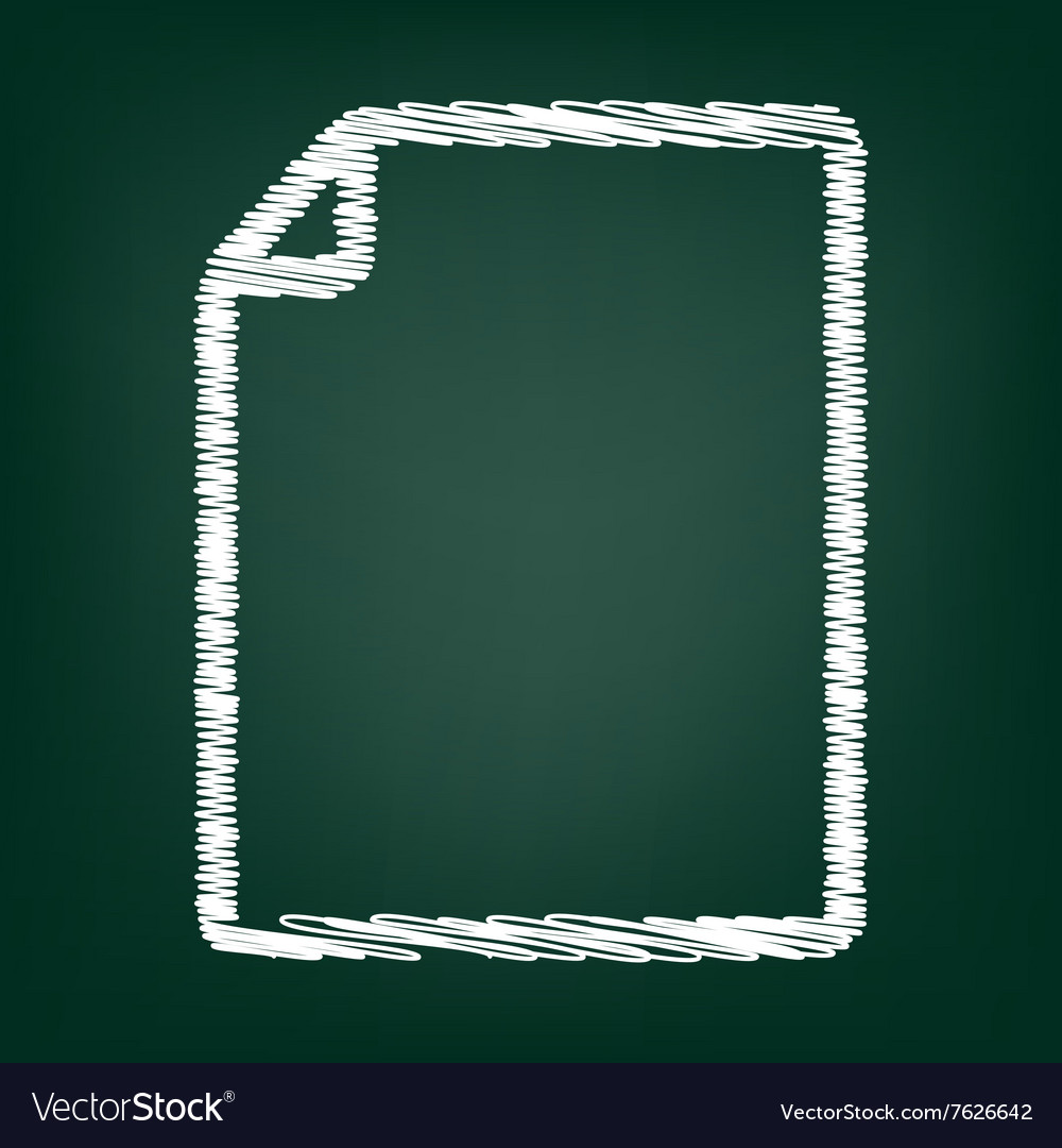 Chalk icon on green board