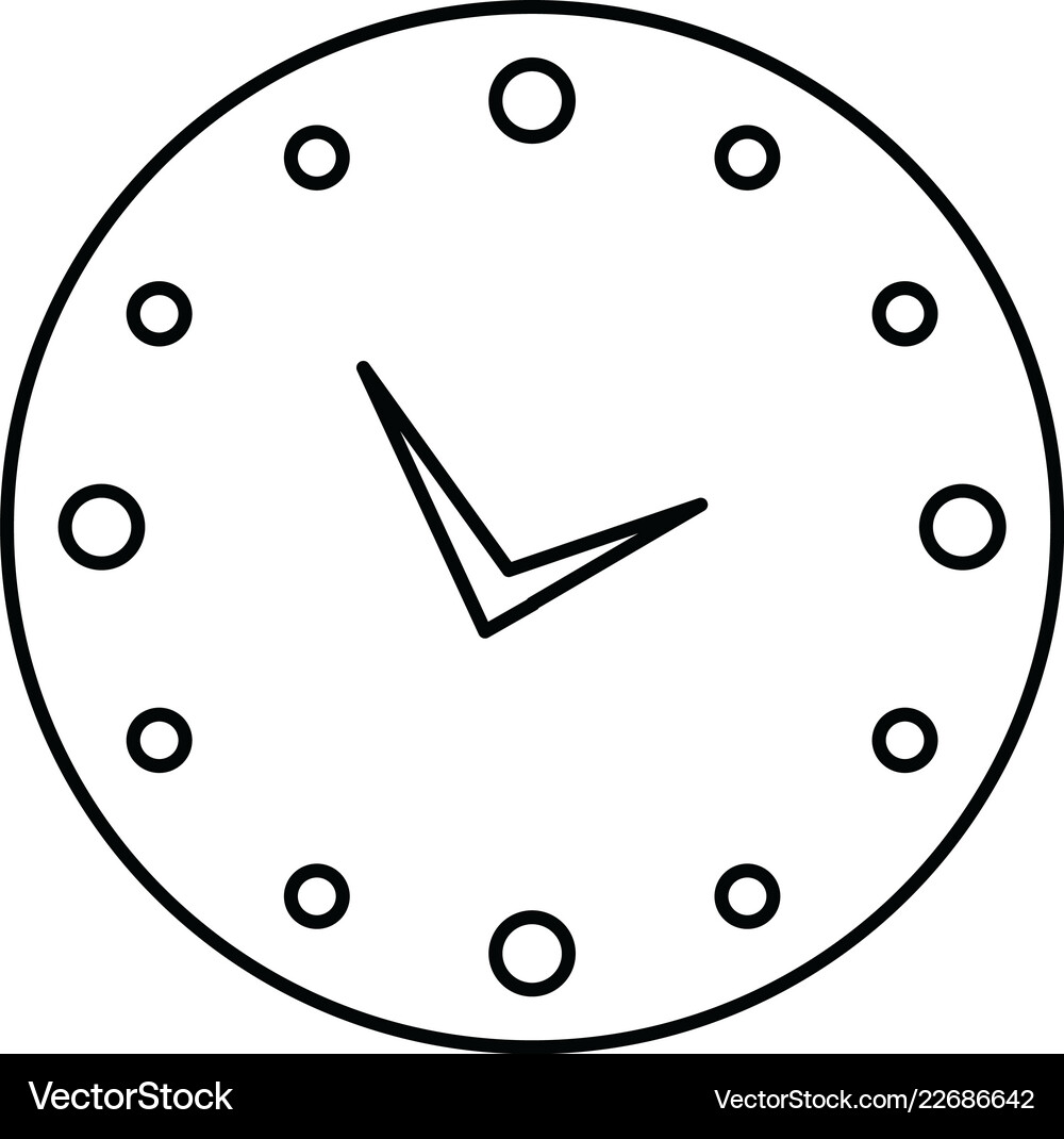 Clock icon in creative design with elements Vector Image